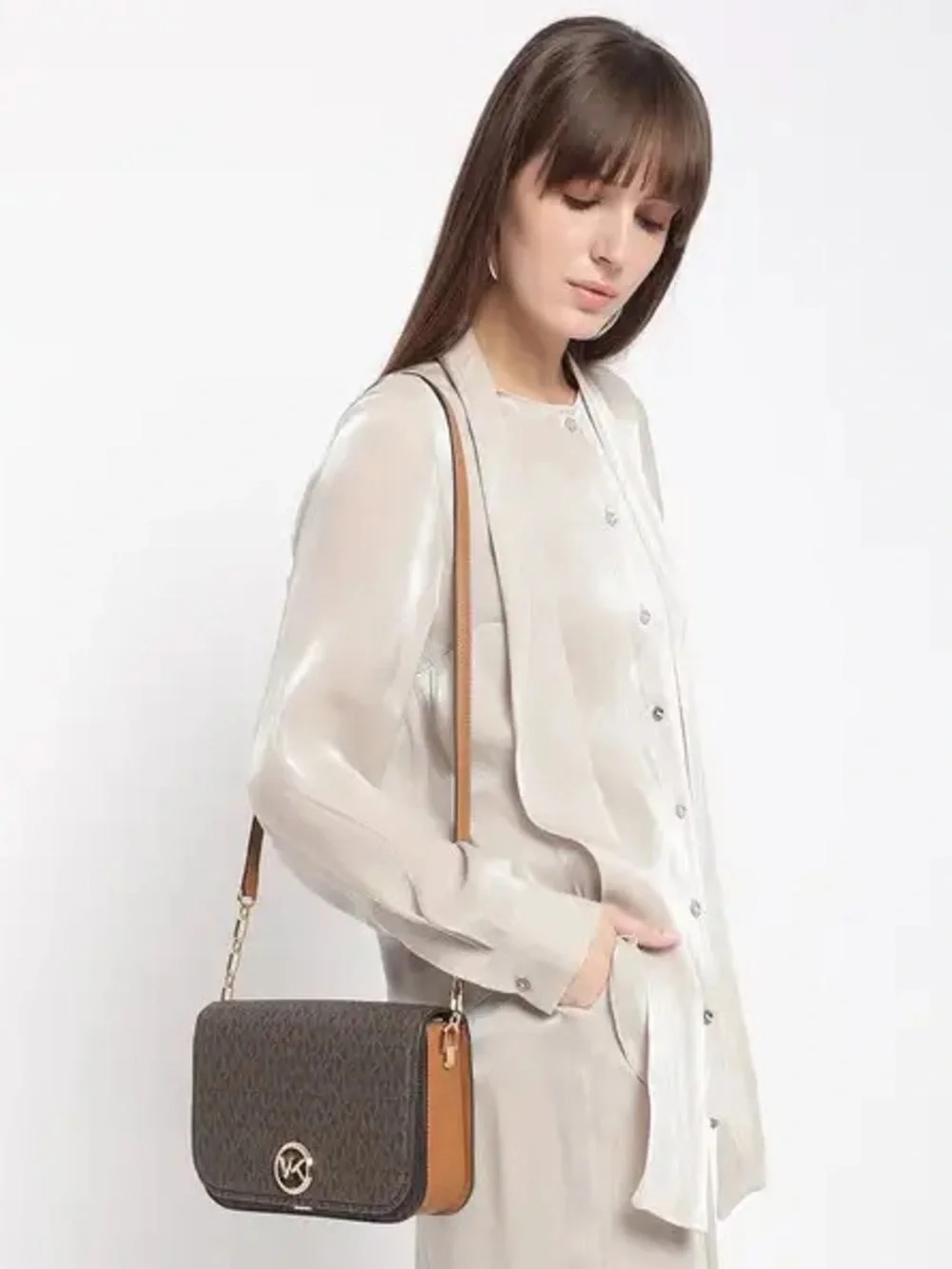 Michael Kors Delancey Medium Chain Messenger Bag